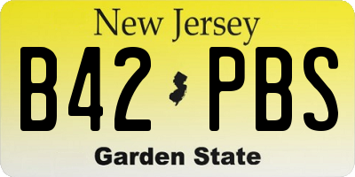 NJ license plate B42PBS