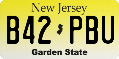 NJ license plate B42PBU