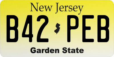 NJ license plate B42PEB