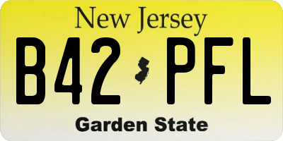 NJ license plate B42PFL