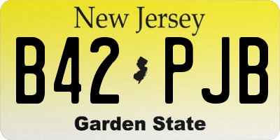 NJ license plate B42PJB
