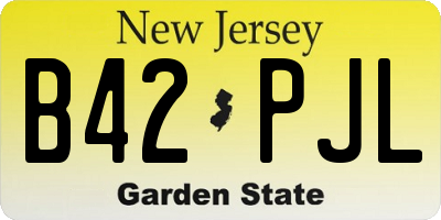 NJ license plate B42PJL