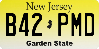 NJ license plate B42PMD
