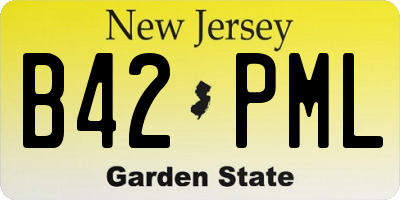 NJ license plate B42PML