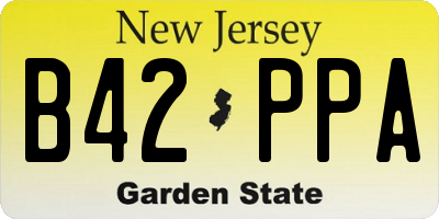 NJ license plate B42PPA