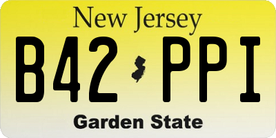 NJ license plate B42PPI