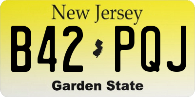 NJ license plate B42PQJ