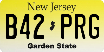 NJ license plate B42PRG
