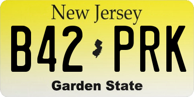 NJ license plate B42PRK