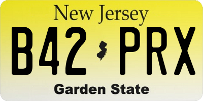 NJ license plate B42PRX