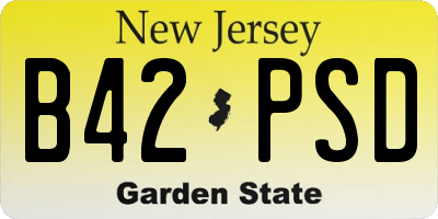 NJ license plate B42PSD