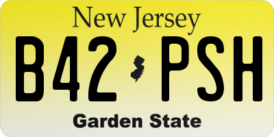 NJ license plate B42PSH