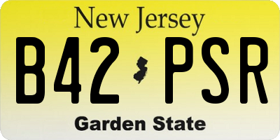 NJ license plate B42PSR