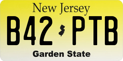 NJ license plate B42PTB