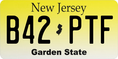 NJ license plate B42PTF