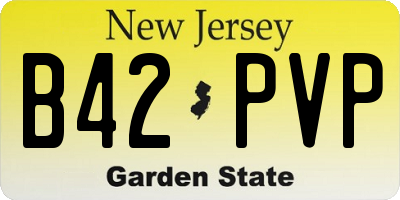 NJ license plate B42PVP