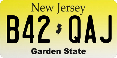 NJ license plate B42QAJ