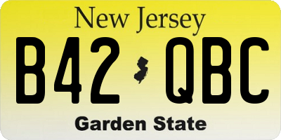 NJ license plate B42QBC
