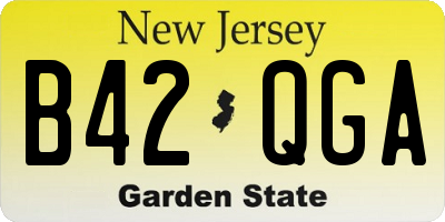 NJ license plate B42QGA