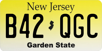 NJ license plate B42QGC