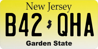 NJ license plate B42QHA