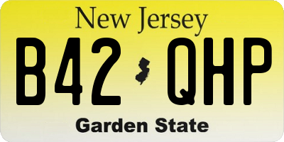 NJ license plate B42QHP