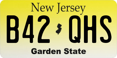 NJ license plate B42QHS