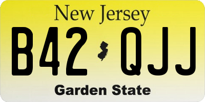 NJ license plate B42QJJ
