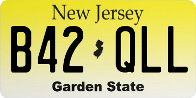 NJ license plate B42QLL