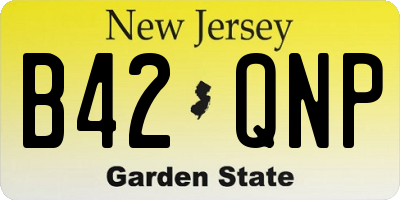 NJ license plate B42QNP