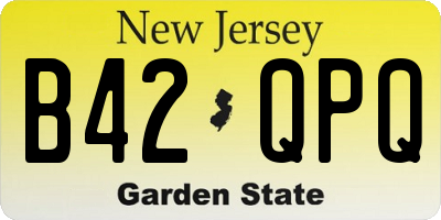 NJ license plate B42QPQ