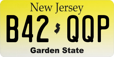 NJ license plate B42QQP