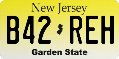 NJ license plate B42REH