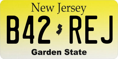 NJ license plate B42REJ