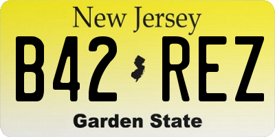 NJ license plate B42REZ