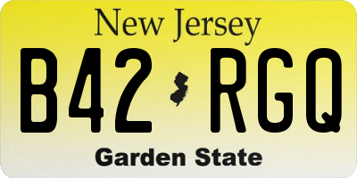 NJ license plate B42RGQ