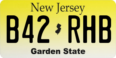 NJ license plate B42RHB