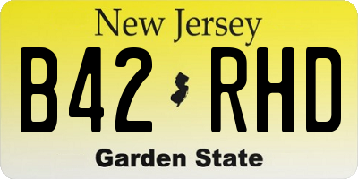 NJ license plate B42RHD