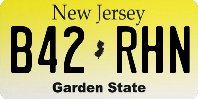 NJ license plate B42RHN