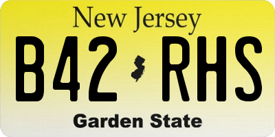 NJ license plate B42RHS