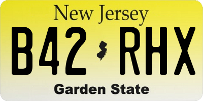 NJ license plate B42RHX