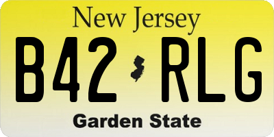 NJ license plate B42RLG