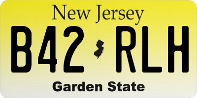NJ license plate B42RLH