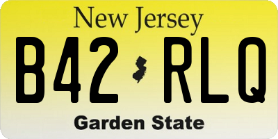 NJ license plate B42RLQ