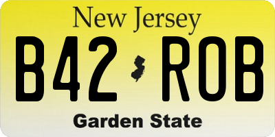 NJ license plate B42ROB