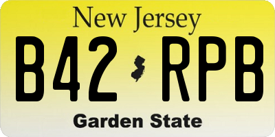 NJ license plate B42RPB