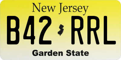 NJ license plate B42RRL