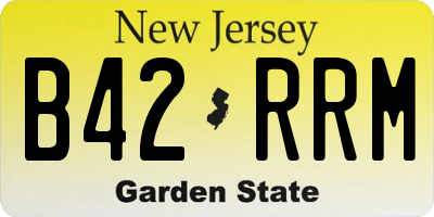 NJ license plate B42RRM