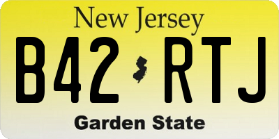 NJ license plate B42RTJ