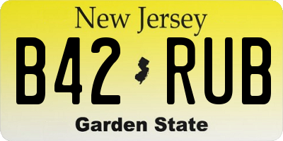 NJ license plate B42RUB